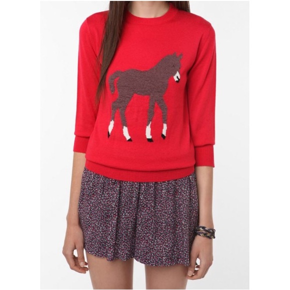 Urban Outfitters Sweaters - PJ by Peter Jensen | Horse Picture Knit Sweater